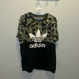 Thrifted Camo Adidas Tshirt